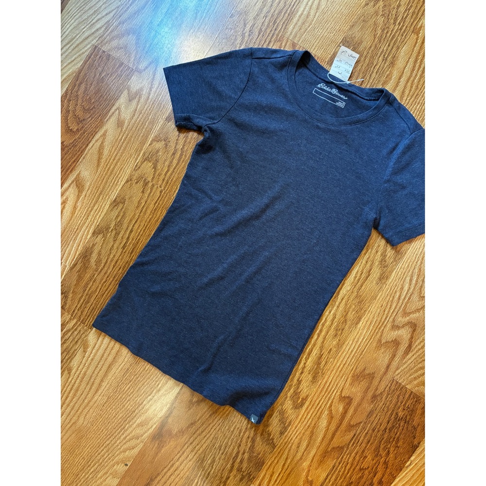 Eddie Bauer Active Short Sleeve T-Shirt Gorpcore Slim Fit Small Navy Blue